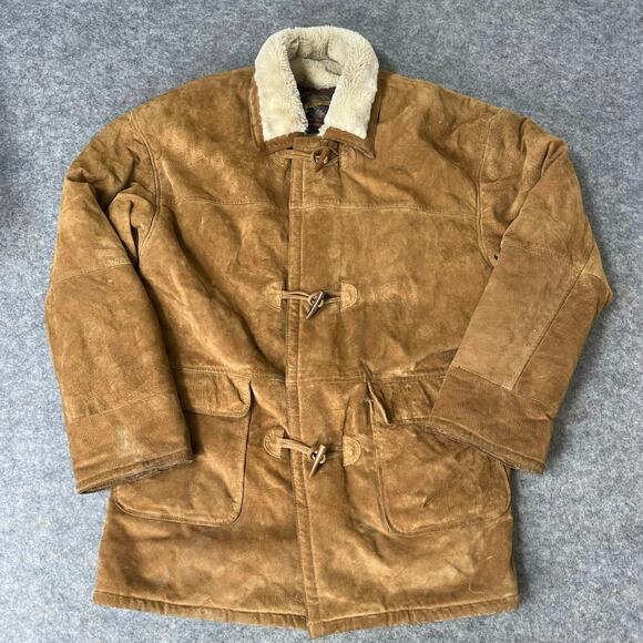 Wilson’s Leather Adventure Bound Men’s Suede Utility Jacket Coat Lined- Large - Picture 1 of 16